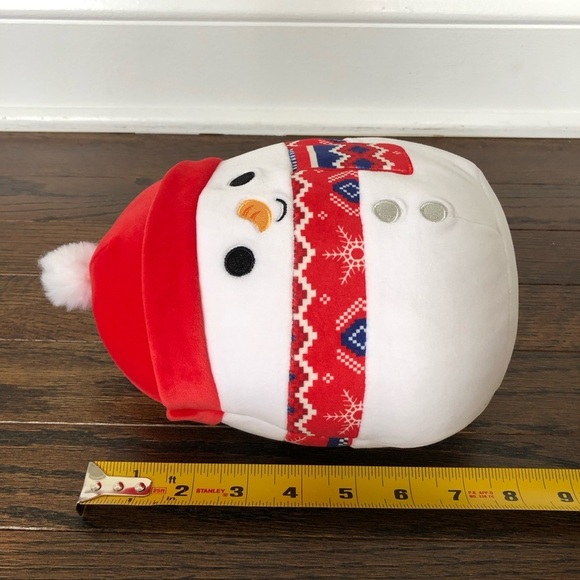 *NWT* Squishmallows Holiday 8” Manny the Snowman w/Fuzzy Hat - Picture 8 of 8